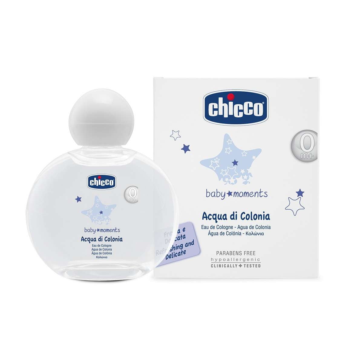 Chicco Eau de Cologne Baby Moments (0m+) - Water Based & Alcohol Free  (100ml / 3.38oz) 