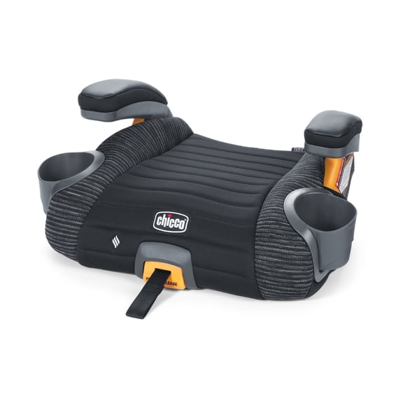 Chicco GoFit ClearTex Plus Backless Belt-Positioning Booster Car Seat, LATCH Attachment Plus Quick-Release - Static (Black)
