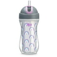 thumbnail image 1 of Chicco Insulated Flip-Top Straw Cup 9oz, Silver/Purple Rainbow, 12m+ (1pk), New, 1 of 9