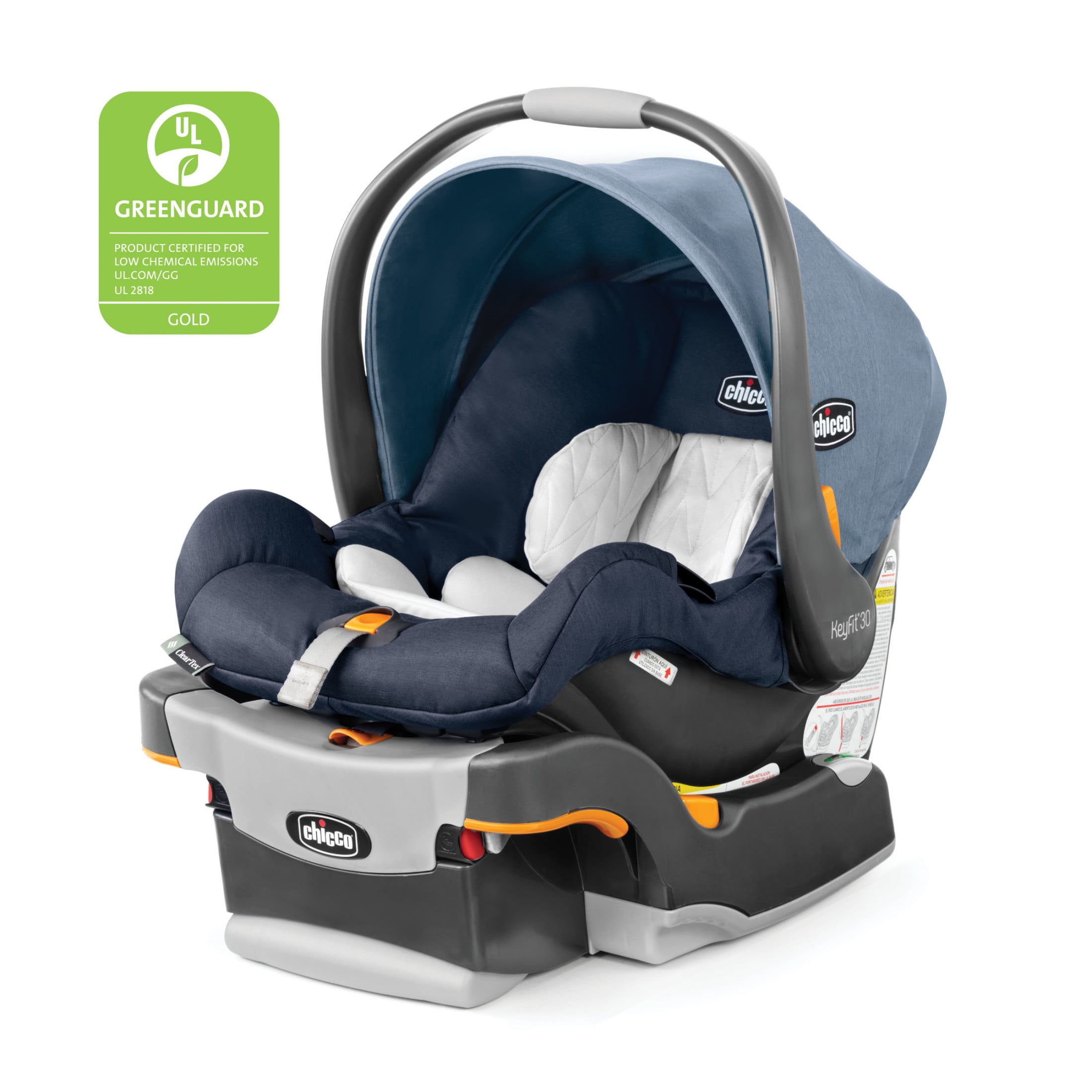 Chicco KeyFit 30 ClearTex 30 lbs Infant Car Seat Glacial (Blue