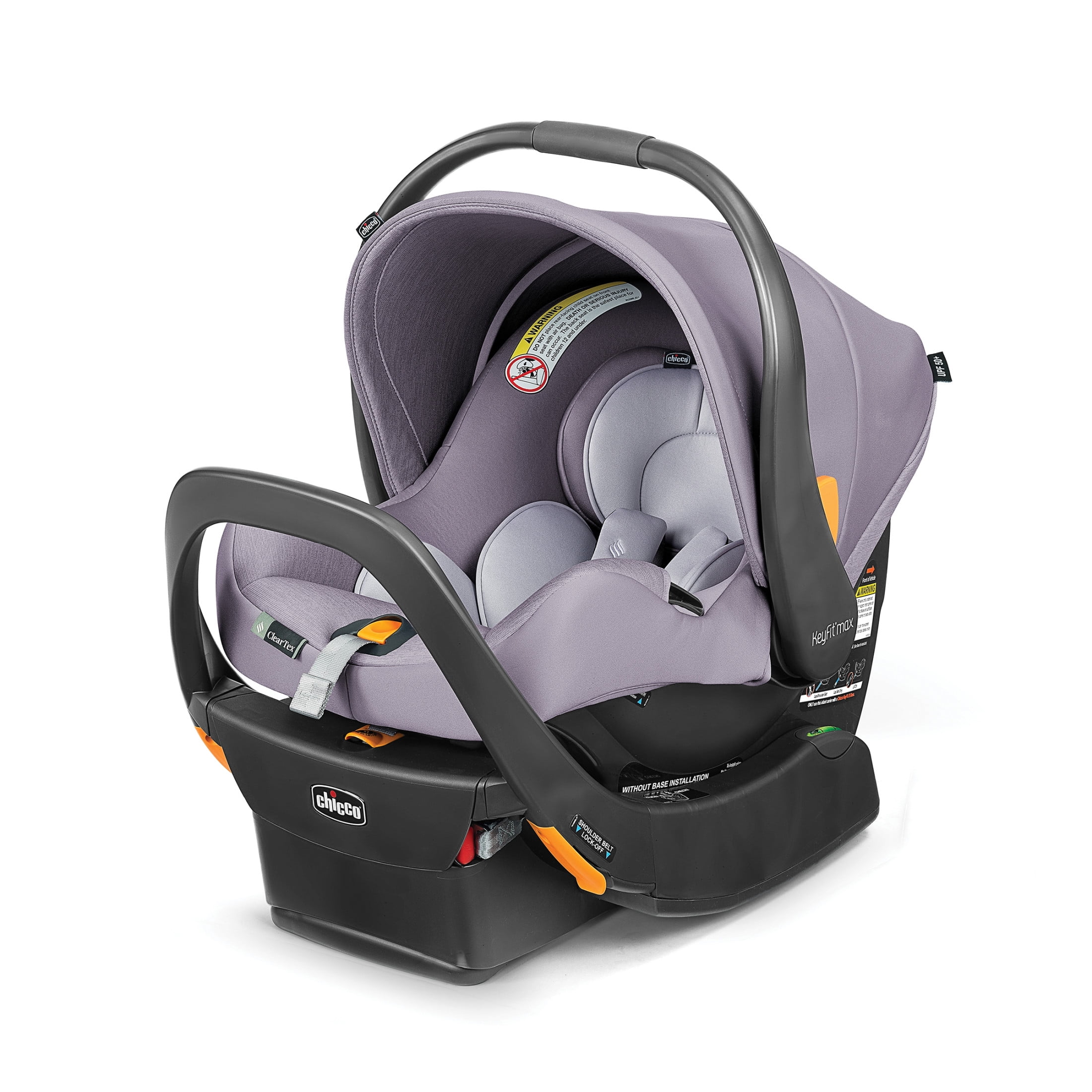 Chicco KeyFit Max ClearTex Extended-Use Infant Car Seat and Stay-in-Car Base - Lupine (Purple), New