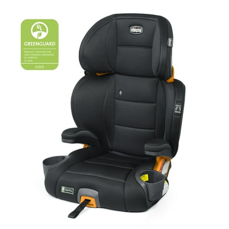 Chicco KidFit ClearTex Plus 2-in-1 Belt Positioning Booster Car Seat - Obsidian (Black), New