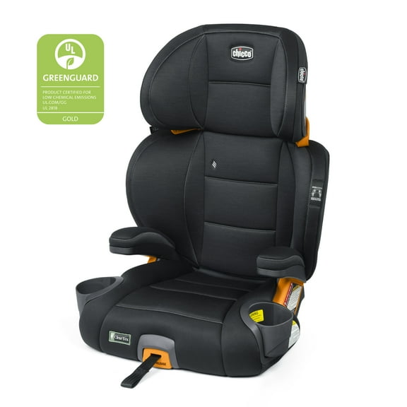 Chicco KidFit ClearTex Plus 2-in-1 Belt Positioning Booster Car Seat - Obsidian (Black), New