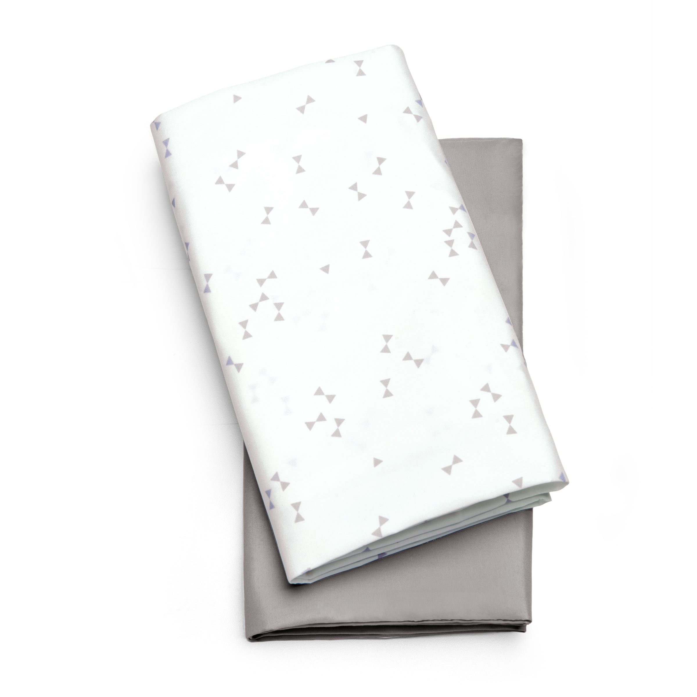 Chicco LullaGo Bassinet Sheets, Grey Triangle 2-Pack (Grey)