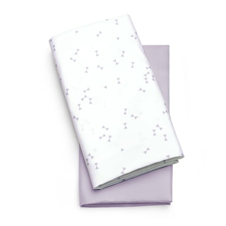 Chicco LullaGo Bassinet Sheets, Lavender Triangle 2-Pack (Purple)