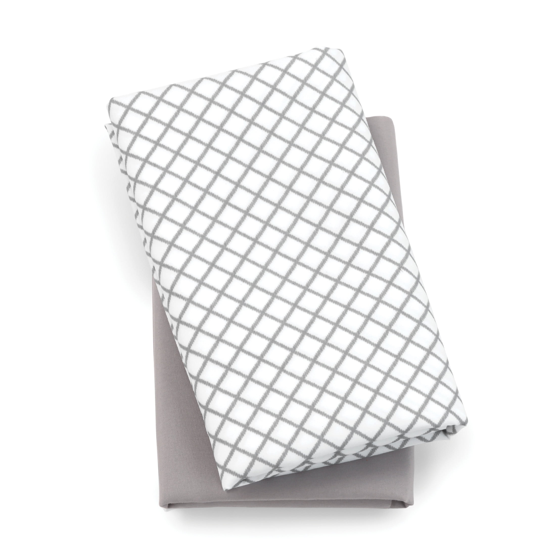 Chicco Lullaby Playard Fitted Sheets, Deep Pockets, Secure Fit - Grey Diamond (Grey/White), New