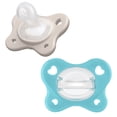 thumbnail image 1 of Chicco PhysioForma Dual Soft Pacifier Grey/Ultramarine 6-16m 2pk, New, 1 of 8