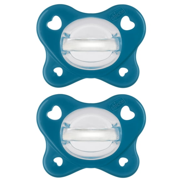 Chicco PhysioForma Dual Soft Pacifier Sapphire 16-24m 2pk, New