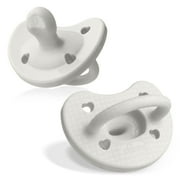 Chicco PhysioForma  Luxe One-Piece Silicone Pacifier, 0-6 Months, 2pk - Pearl Grey