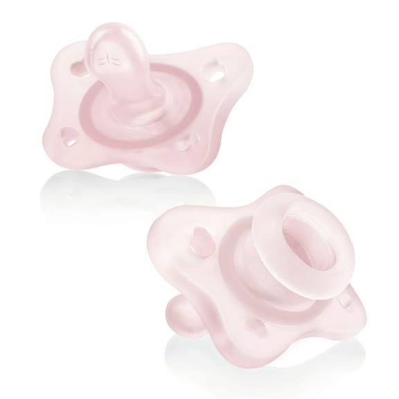 Chicco PhysioForma Mini Orthodontic Pacifier Pink 0-2m 2pk, New
