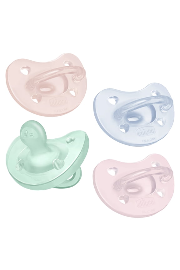 PhysioForma One-Piece Silicone Pacifier, 0-6m, 4pk - Spring Collection, New