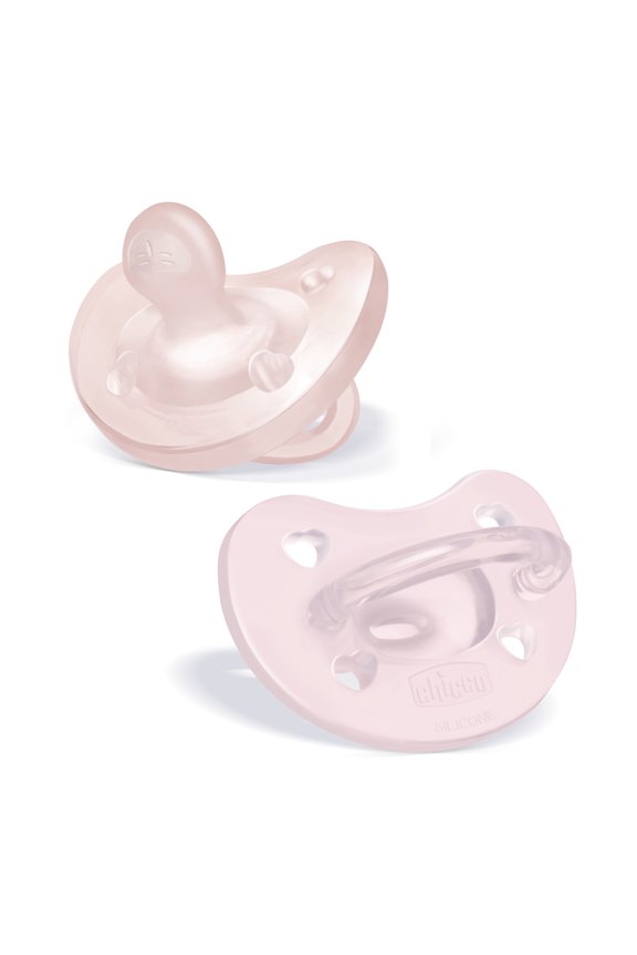 PhysioForma® One-Piece Silicone Pacifier, 0-6 Months, 2pk - Soft Pink, New