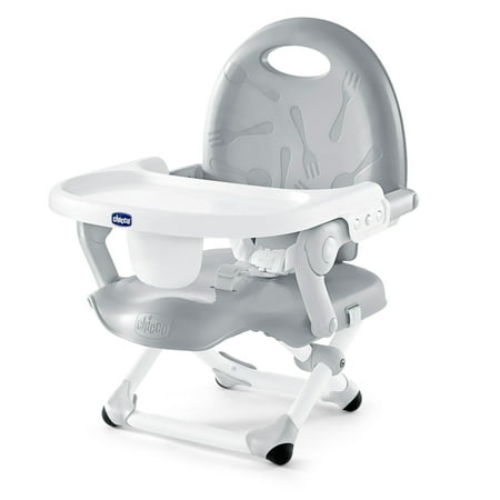 Chicco Pocket Snack Booster Seat for Babies and Toddlers with Removable Tray - Grey (Grey), New