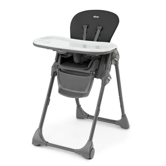 Chicco Polly Space-Saving Fold Easy Clean Highchair - Black (Black), New