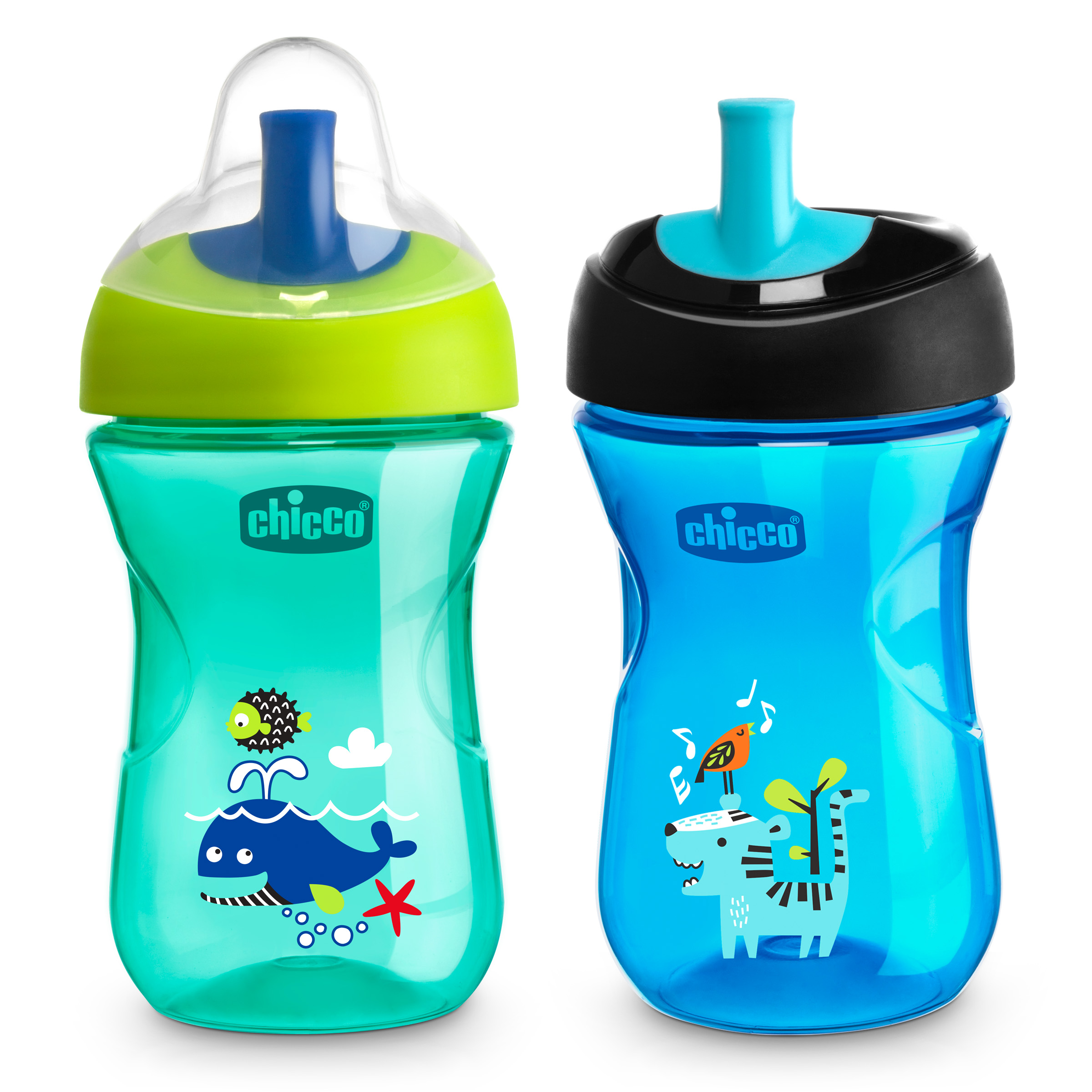Chicco Sport Spout Trainer Sippy Cup Teal/Blue 9m+ 9oz (2pk) - image 1 of 9