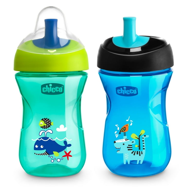 Chicco Sport Spout Trainer Sippy Cup Teal/Blue 9m+ 9oz (2pk
