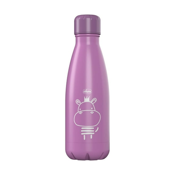 Chicco Stainless Steel Double Wall Vacuum Insulated Water Bottle, 4yr+ - Pink, New