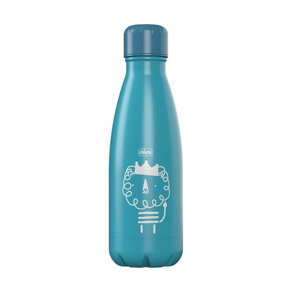 Chicco Stainless Steel Double Wall Vacuum Insulated Water Bottle, 4yr+ - Teal, New