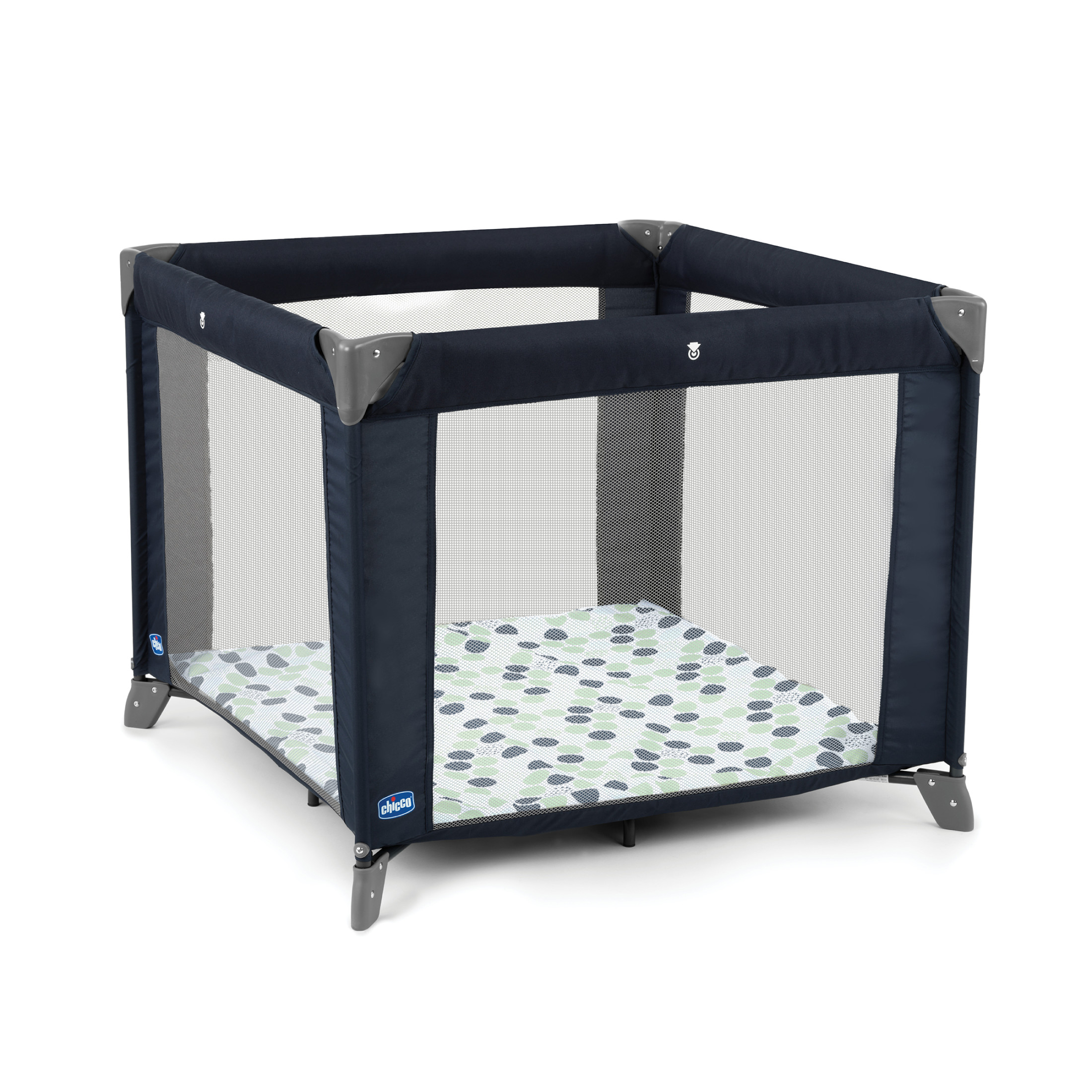 Chicco Tot Quad Portable Square Baby Playpen - Confetti (Blue) - image 1 of 7