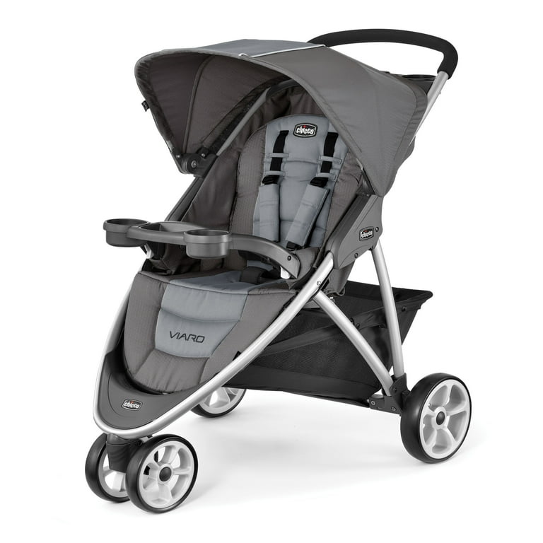Chicco Viaro Quick Fold Stroller Graphite Grey New