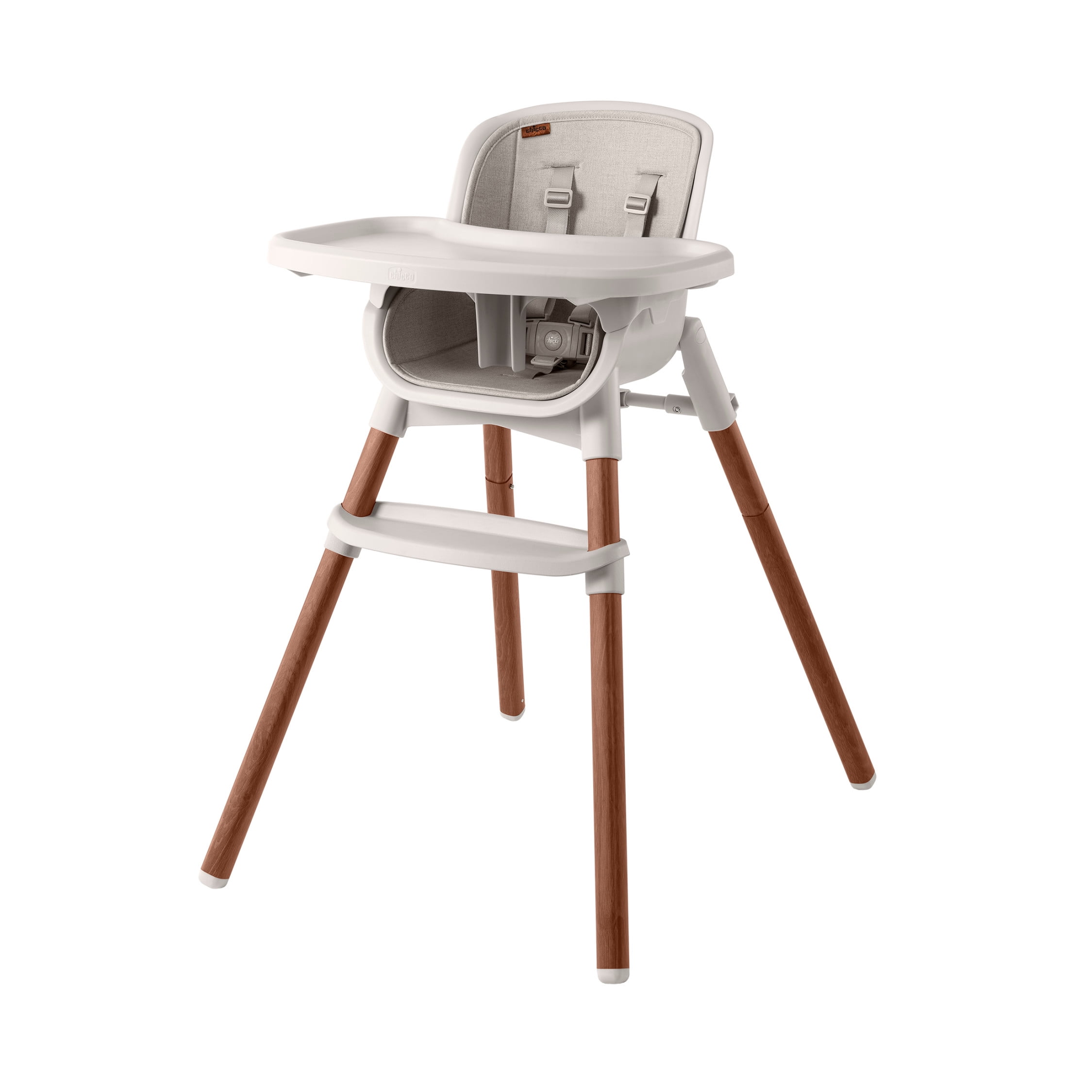 Chicco Zest™ LE 4-in-1 High Chair with Seat Pad, Feeding and Toddler Chair, Youth Stool, 5-Point Harness, Footrest, BPA-Free Tray - Chai (Beige), New