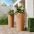 thumbnail image 1 of Chiccushion 23.6 inch Tall Planter Set of 2, Large Plastic Round Planter for Outdoor Indoor Garden Patio Front Door, Terracotta, 1 of 9