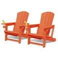 thumbnail image 1 of Chiccushion Adirondack Chair Set of 2, HDPE Adirondack Chair with Cup Holder, Orange, 1 of 8