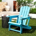 thumbnail image 1 of Chiccushion Adirondack Chair with Cup Holder, HDPE All-Weather Patio Chairs for Poolside, Backyard, Deck, Fire Pit, Sky Blue, 1 of 10