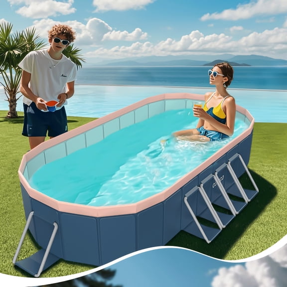 Chiccushion Outdoor Swimming Pool Durable PVC Folding Design Summer Cooling Bath Tub for Patio Beach Garden Backyard