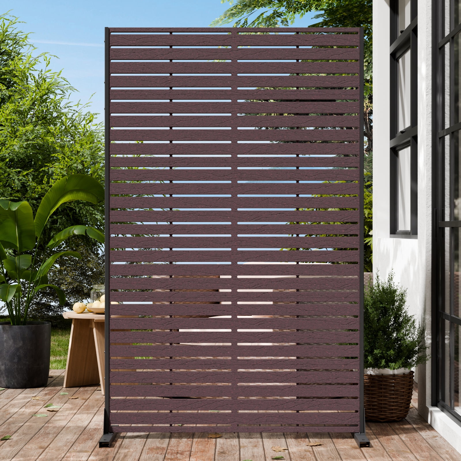Chiccushion Privacy Screen Freestanding Outdoor, 72" H x 45.5" W