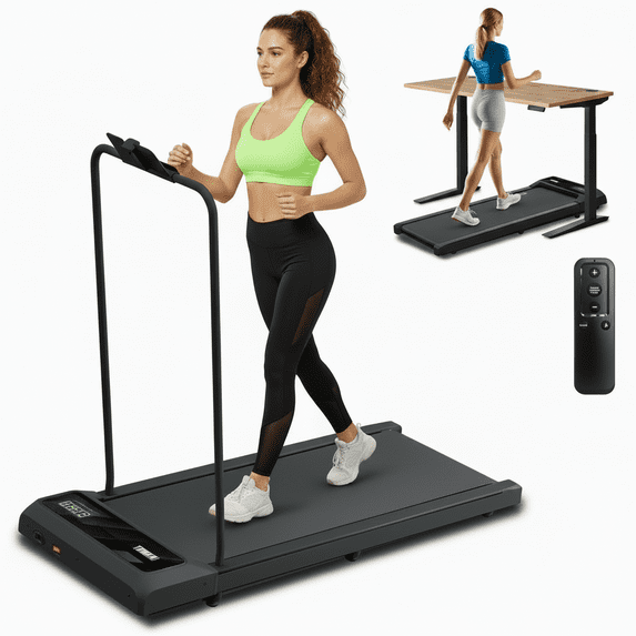 Chiccushion Walking Pad Treadmill Under Desk with Handle for Home, 2 ...