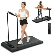 Chiccushion Walking Pad Treadmill Under Desk with Handle for Home, 2.5HP Portable Walking Treadmill with Remote Control, 300 Lbs Capacity, LED Display