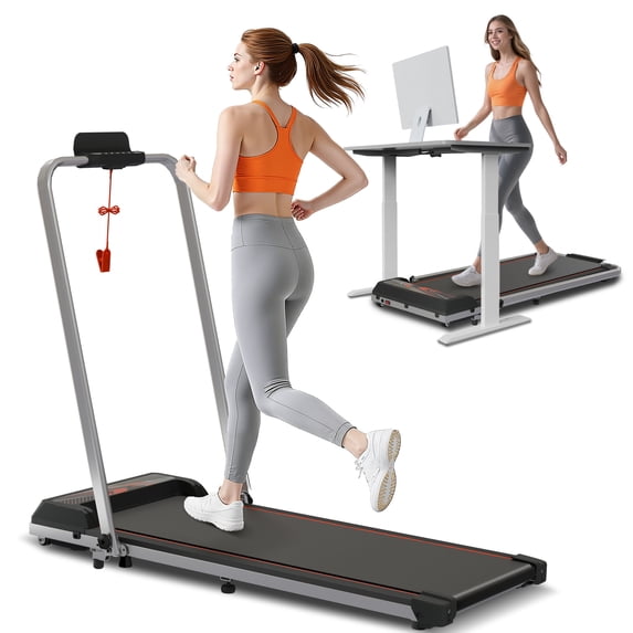 Chiccushion Walking Pad Treadmill with Incline,Walking Pad 300 lb Capacity with Handle Bar, Foldable Under Desk Treadmills for Home Small Office