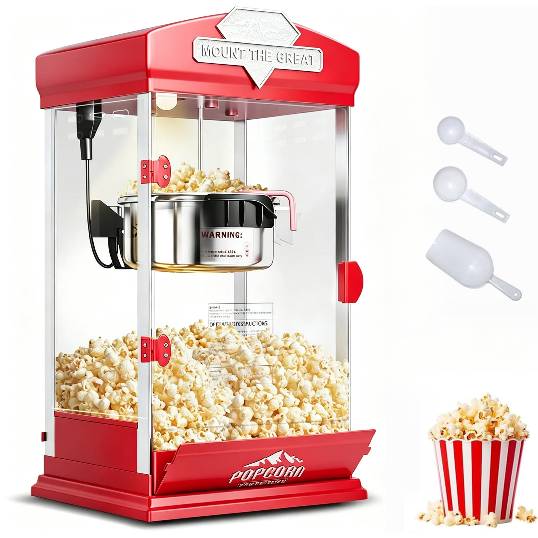 Chicdaze 8 oz Popcorn Machine, Tabletop Popcorn Maker, Countertop Pop ...