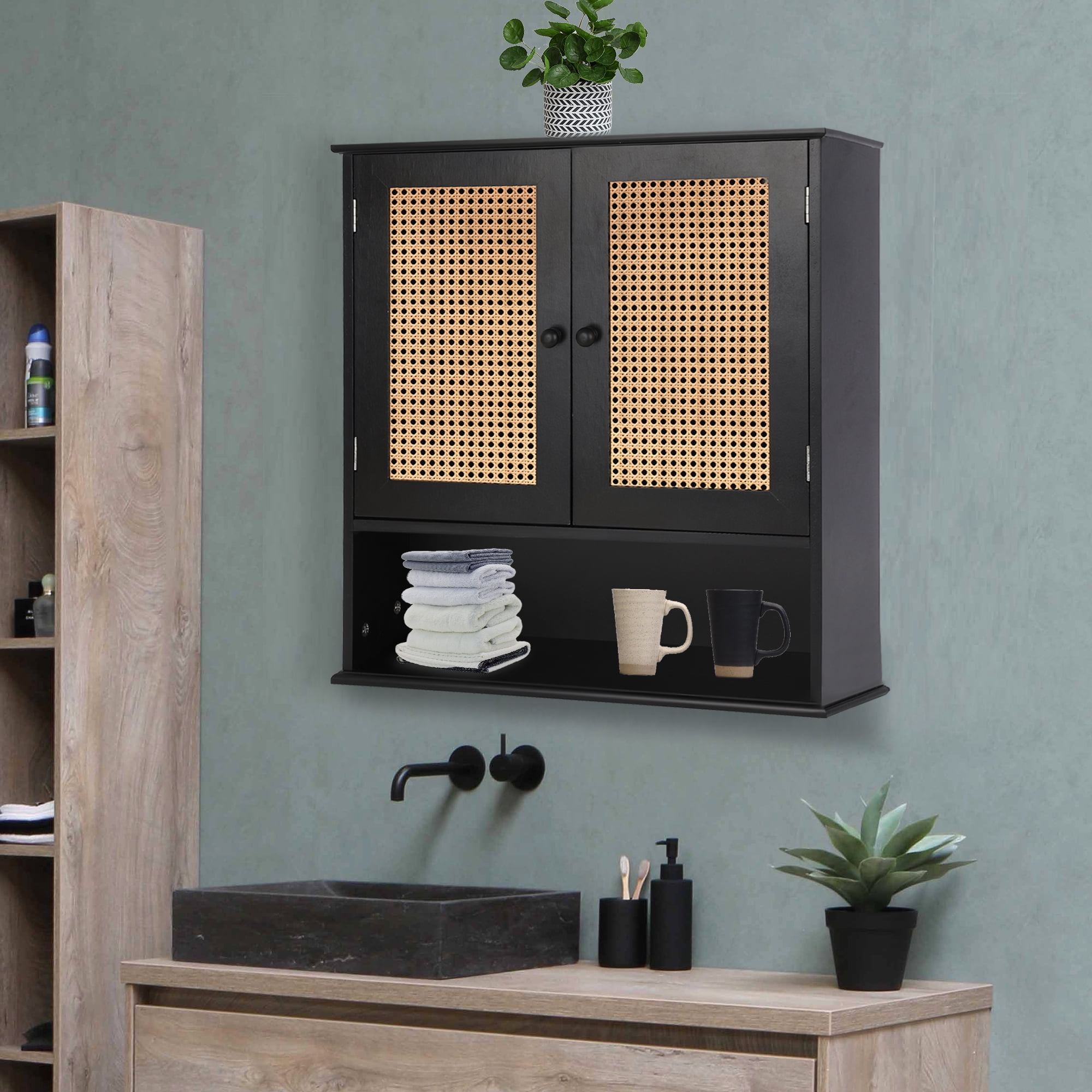 Chicgrowth 21.45” Bathroom Wall Cabinet With Storage Wall Storage for Bathroom Kitchen Living Room