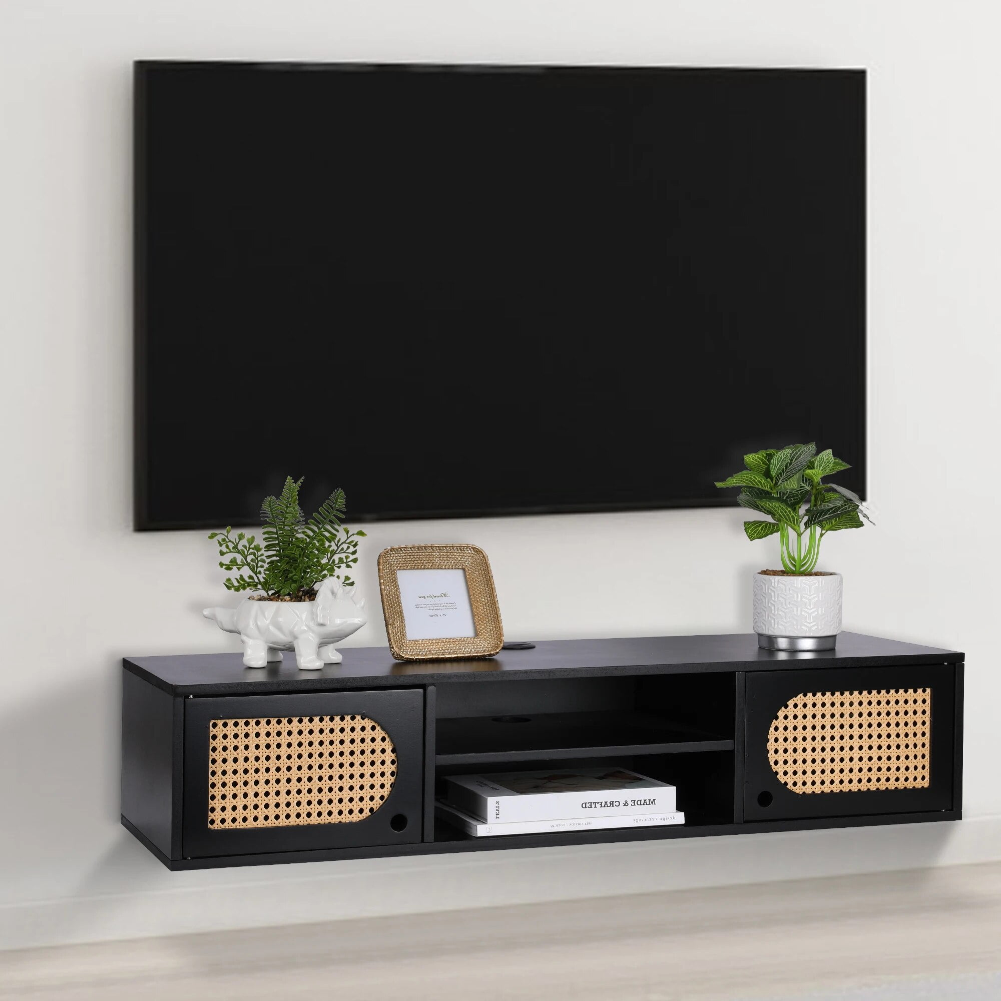 Chicgrowth 39" Floating TV Stand Wall Mounted, Modern Media Console for