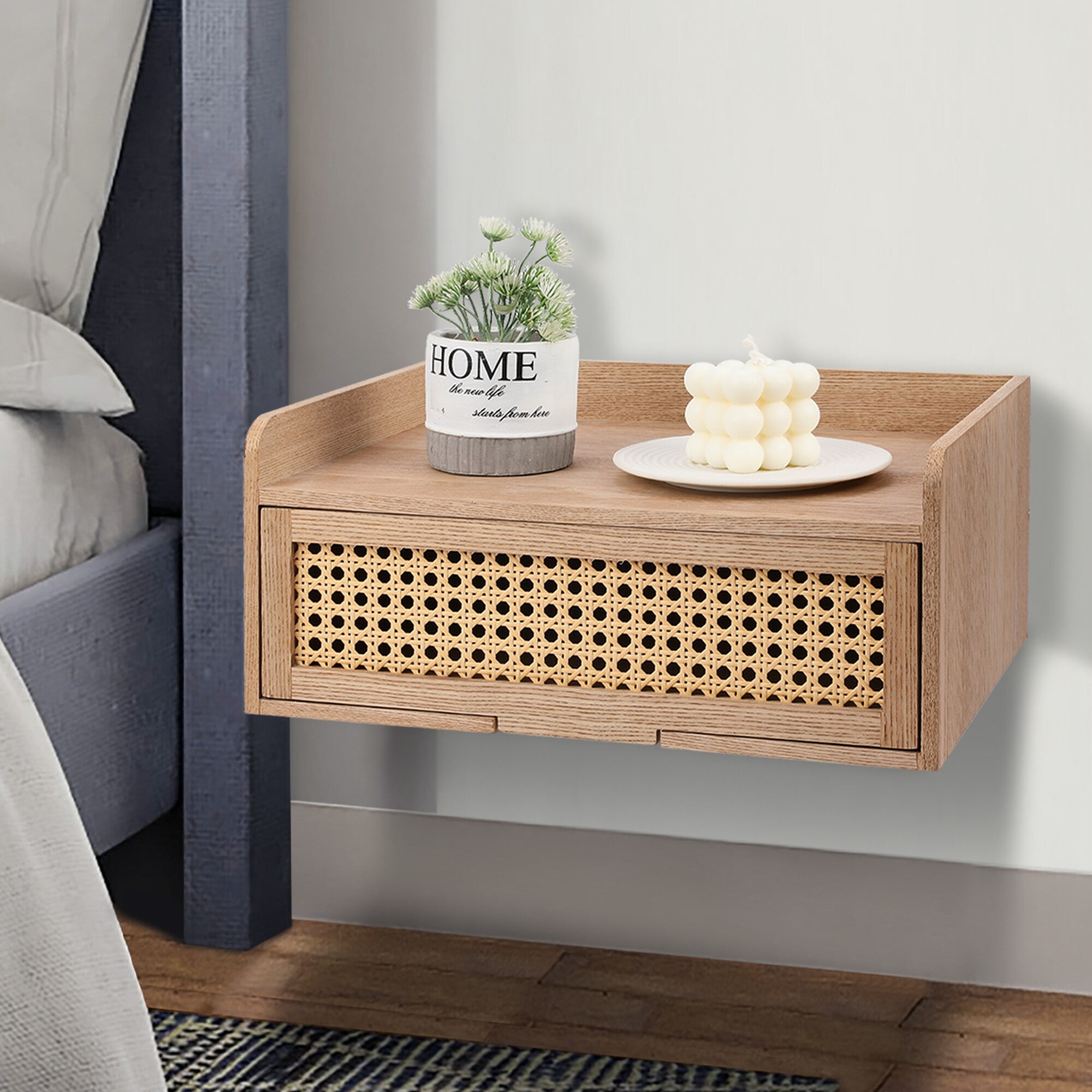 Small wall mounted nightstand deals