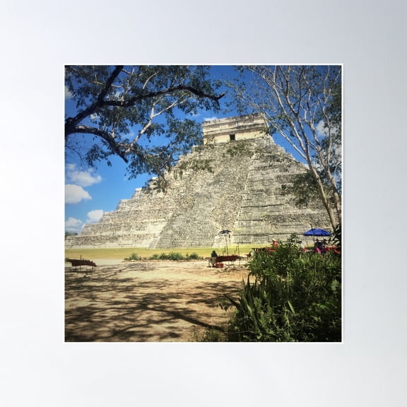 Chichen Itza- Mexico Poster Wall Art, Modern Wall Decor, 16x16 UNFRAMED