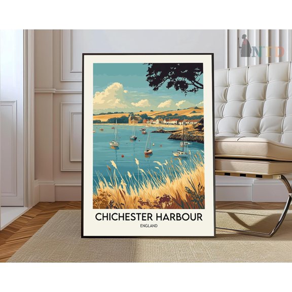 Chichester Harbour England Poster, Unframed Paper Poster 8x10in