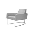 thumbnail image 1 of Chichi Leisure Armchair, Faux Leather-Color:Taupe,Finish:Polished Stainless Steel, 1 of 3
