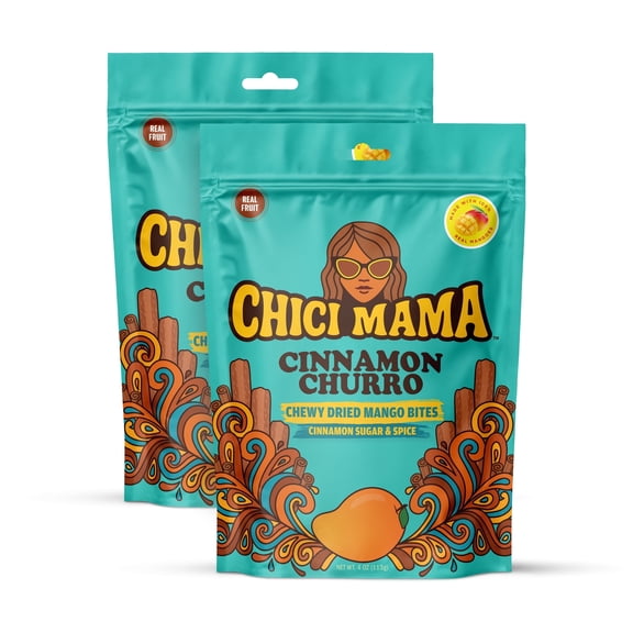 Chici Mama Cinnamon Churro Dried Mango Bites, 4 oz, 2 Pack