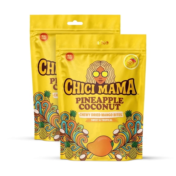 Chici Mama Pineapple Coconut Dried Mango Bites, 4 oz, 2 Pack