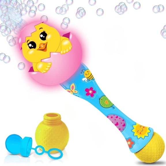 Chick Bubble Wand with Music, LED Effects & Bubbles