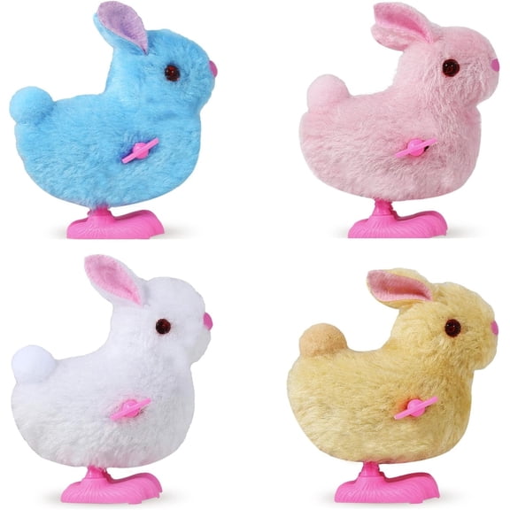 Chick Bunny Wind Up Toys for Kids, Clockwork Novelty Jumping Hopping Toy for Easter Egg Hunt Basket Stocking Party Birthday Gift (Random Style *1)