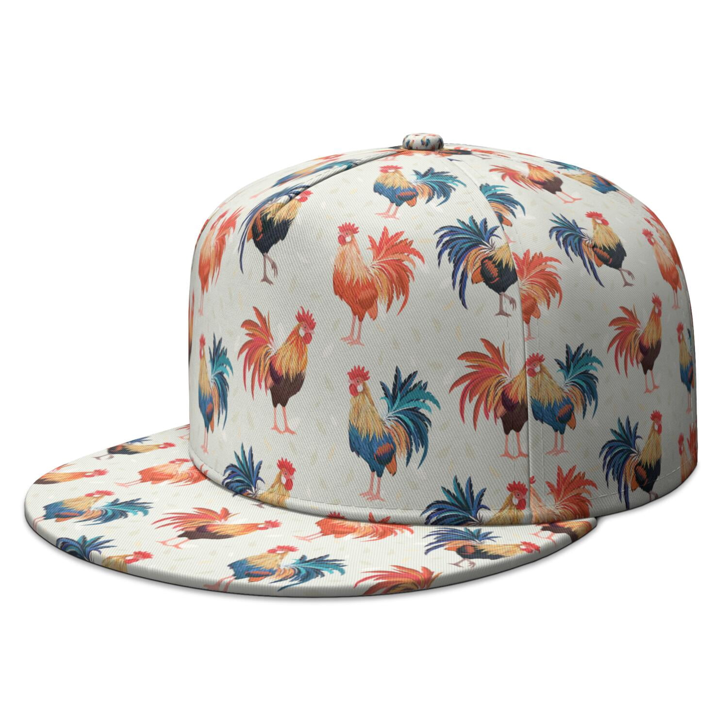 Chick & Egg Full Panel Snapback Hat - Flat Brim Adjustable Baseball Cap ...