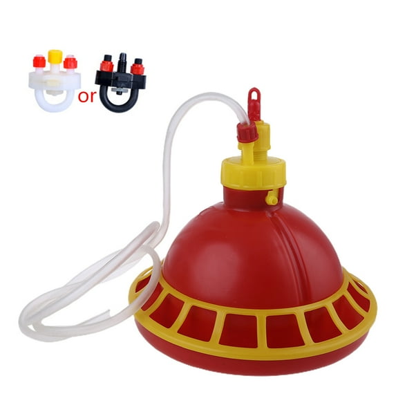 Chick Feeder Durable Plastic Poultry Feeder Gravity Fed Hanging Water Dispenser for Birds Poultry Easy to Clean