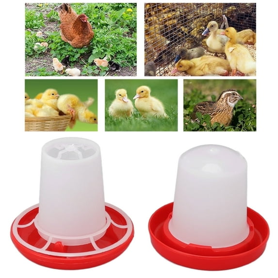 Chick Feeder Waterer Combo, 160g/160ml Capacity, Sleeve, Detachable, Long,Lasting Poultry Supply