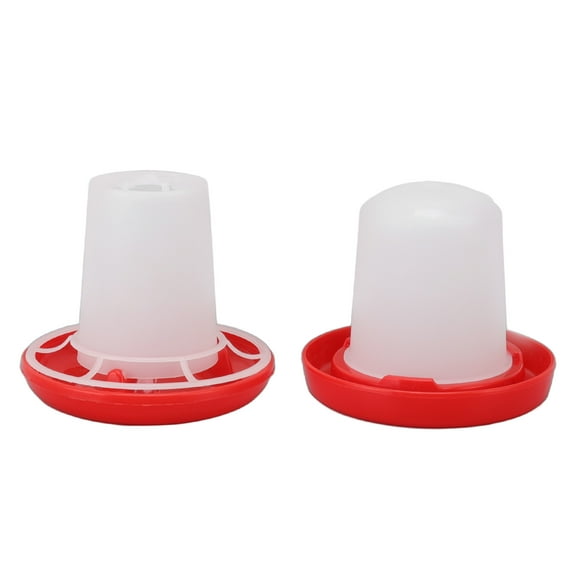 Chick Feeder and Waterer Kit, Poultry Feeding Combo Plastic Containers for Outdoor