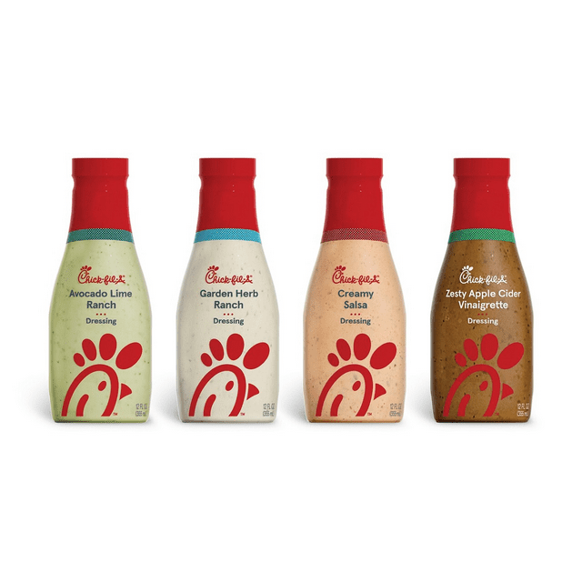 ChickFilA Avocado Lime Ranch, Garden Herb Ranch, Creamy Salsa & Zesty