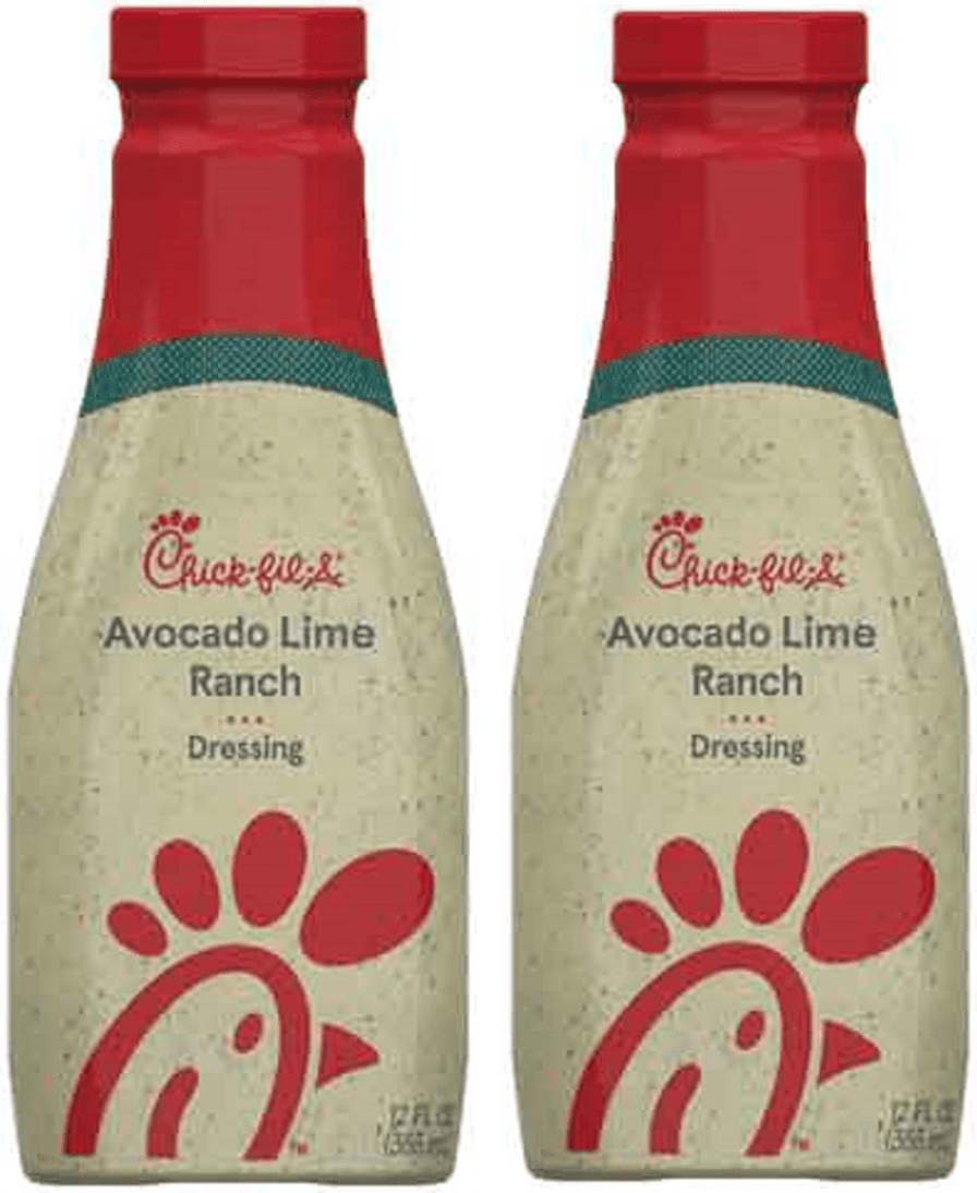 ChickFilA Avocado Lime Ranch Salad Dressing, Southwest Style, 2Pack 12 oz. Bottles